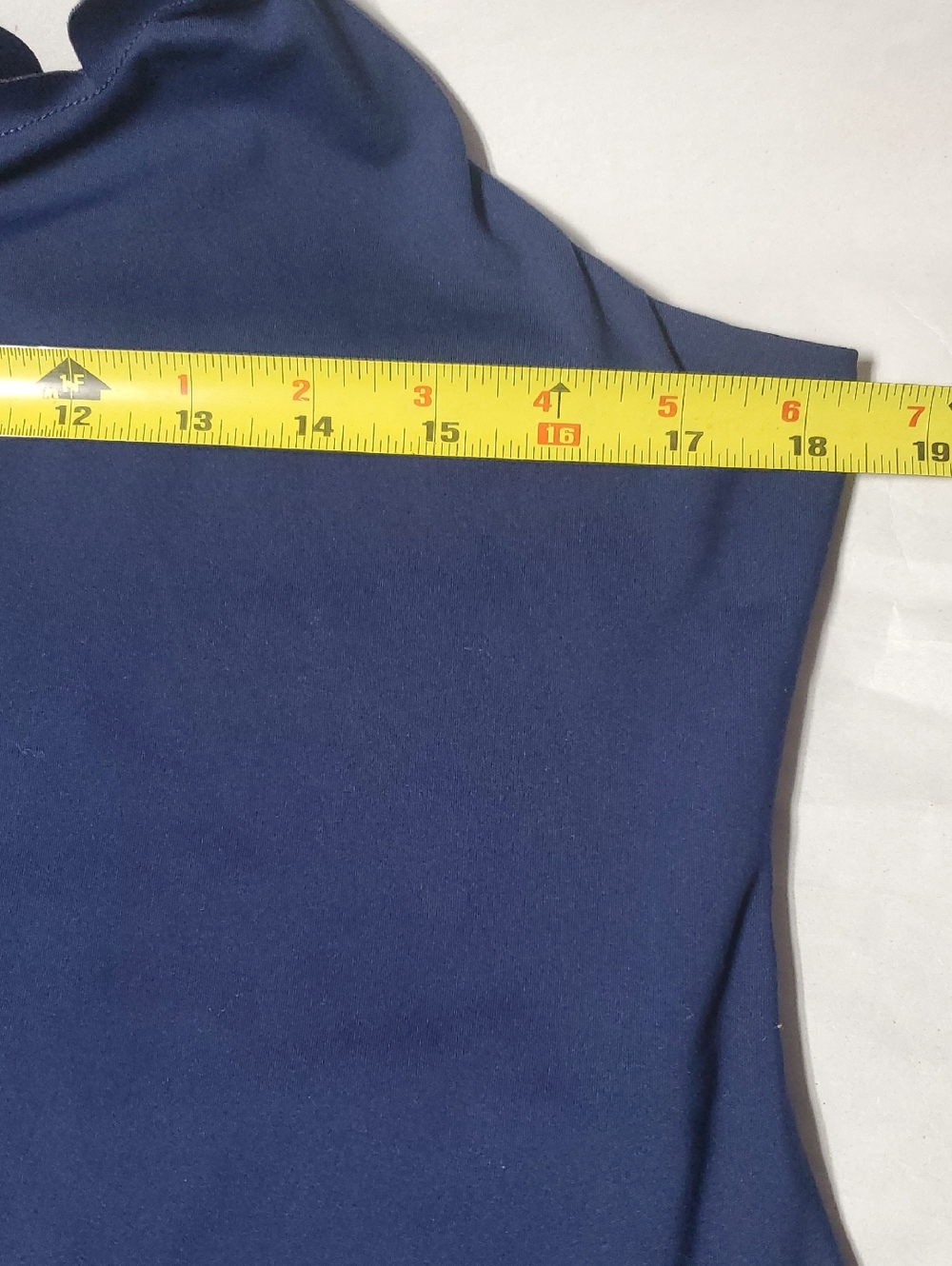 J.Crew Scalloped Hem Mini Dress W/Shorts Size Large Navy Coastal Nautical - Picture 12 of 15